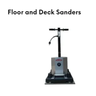 Floor and Deck Sanders